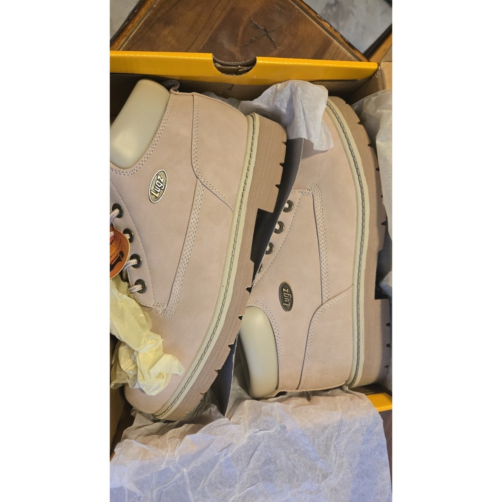 Vintage Lugz Drifter LX Women's 11 Pink Cream Gum Boots NEW Water Resistant - Picture 1 of 9